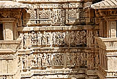 Khajuraho - the beautiful carvings on the south side of the Lakshmana temple
